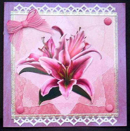 Stargazer Lilies 8x8 Topper by Joyce Watson