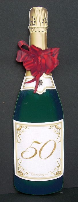 Double Champagne Bottle - 50 by Joyce Watson