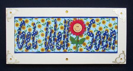 Get Well Soon with Flower Large Dl by Joyce Watson