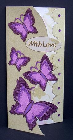 Butterflies Letter Fold Card 1 by Joyce Watson