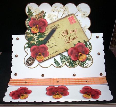 Dark Red Pansy All My Love Ink Saver 6in Step by Step by Joyce Watson