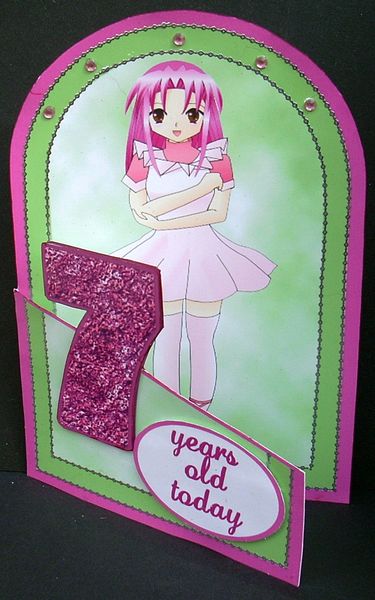 Cutaway Seven - Litte Girl Card by Joyce Watson