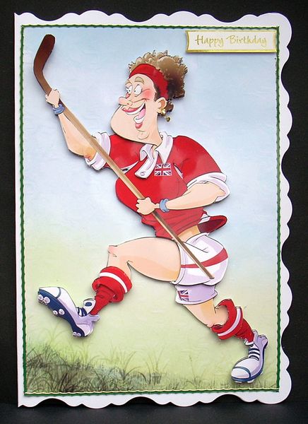 Anyone for Hockey Decoupage Sheet by Joyce Watson