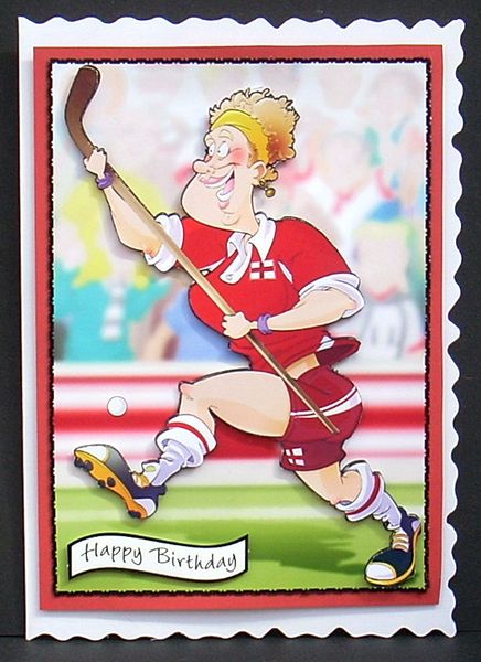Anyone for Hockey England A4 by Joyce Watson