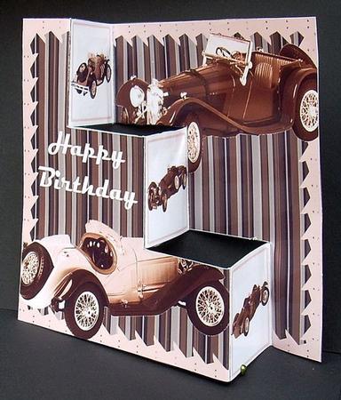 Vintage Sports Cars Tri Fold Steps by Joyce Watson