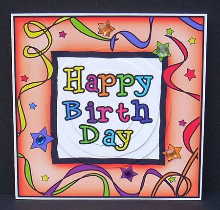 Birthday Circle Pyramage Topper by Joyce Watson
