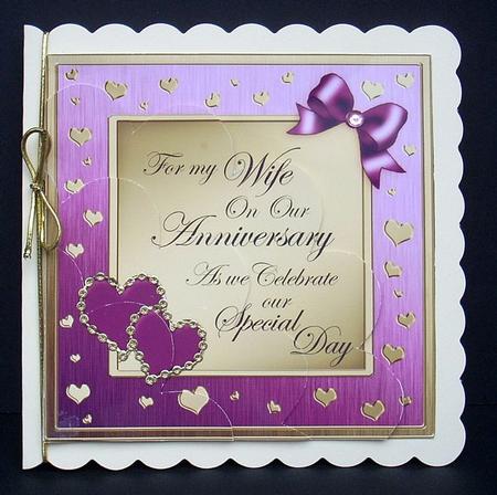 Wife Anniversary Shell Edged Corner Side Stacker by Joyce Watson