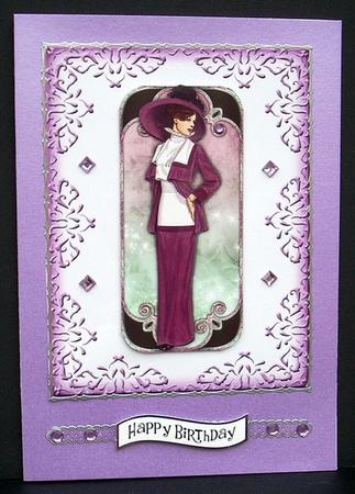 Elegant Blank Card Base 3 by Joyce Watson