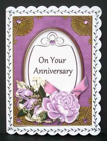 Lilac Rose Anniversary Oval 7x5in Floral Step by Step by Joyce Watson
