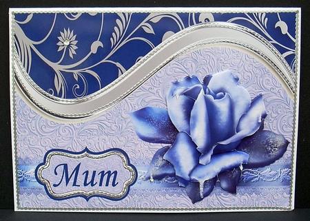 Mum Winter Rose Card Front by Joyce Watson