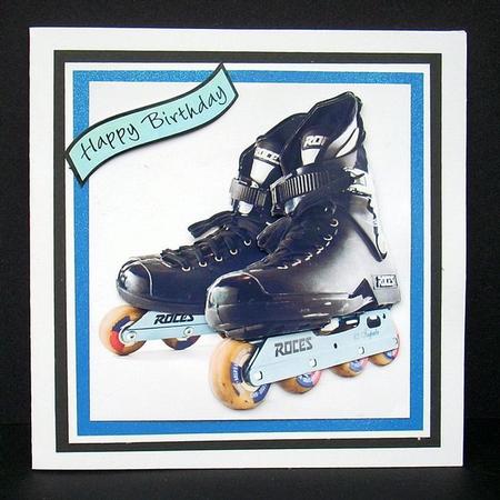 Rollerblades Decoupage by Joyce Watson
