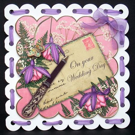Lilac P Pink Fushcia Wedding Day 8in Scallop Step by Step by Joyce Watson