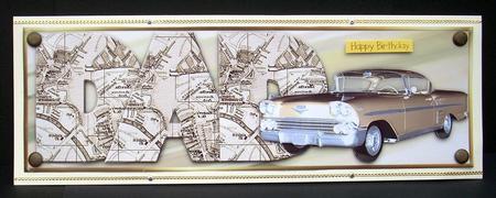 Dads Car Large Dl Card by Joyce Watson