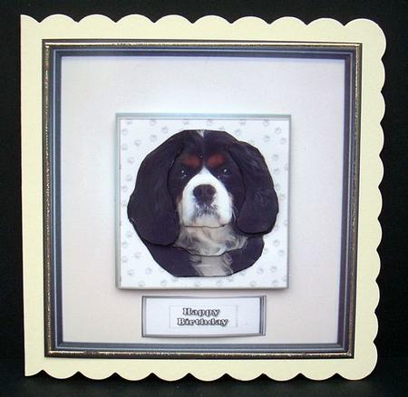 Cavalier King Charles Portrait 3D Decoupage by Joyce Watson