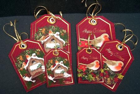 Christmas Robin Gift Tags by Joyce Watson