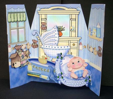 Gatefold Pop Up Doll House - Nursery Boy by Joyce Watson