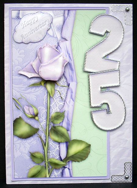 Silver Wedding Anniversary or Birthday Over the Side by Joyce Watson