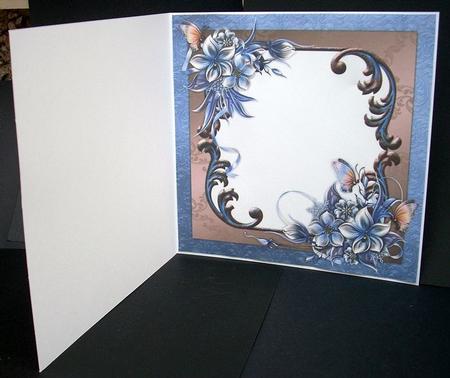 Winter Flowers 8x8 Insert & Tags - Mum/mom/mam -blue & Brown by Joyce Watson