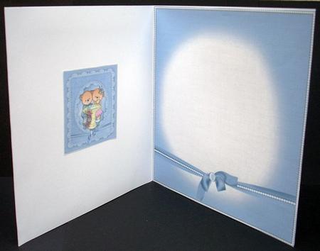 8x8 Baby Boy Christening Insert Plate by Joyce Watson