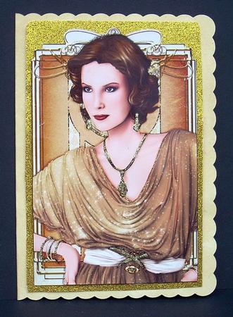 Art Deco Lady Elise Gold Topper by Joyce Watson
