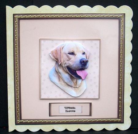 Labrador Portrait 3D Decoupage by Joyce Watson