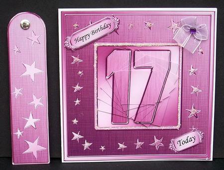 17th Bright Metallic Age Quick Card with Twisted Pyramage by Joyce Watson