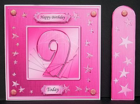 9th Bright Metallic Age Quick Card with Twisted Pyramage by Joyce Watson