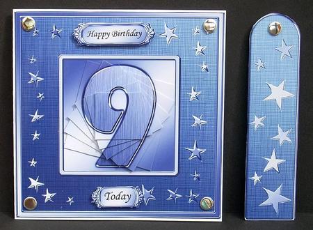 9th Bright Metallic Age Quick Card with Twisted Pyramage by Joyce Watson