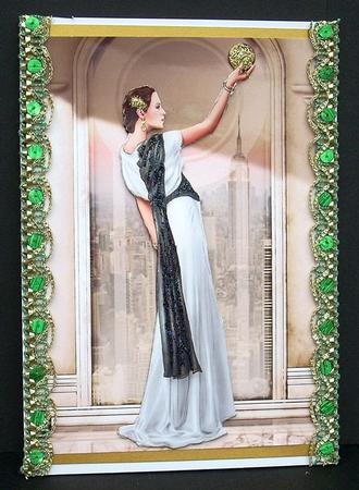 Art Deco Lady Pandore White by Joyce Watson