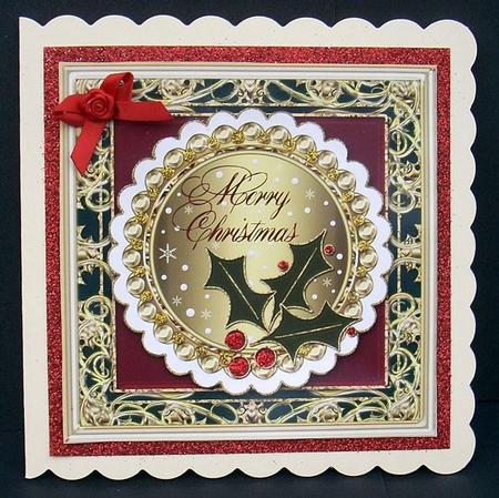Merry Christmas Topper with Rich Border 2 by Joyce Watson