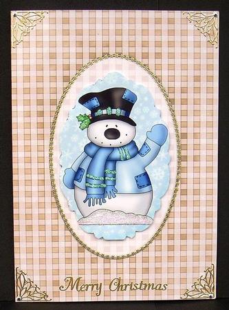 Men's Gingham Card Front or Insert by Joyce Watson