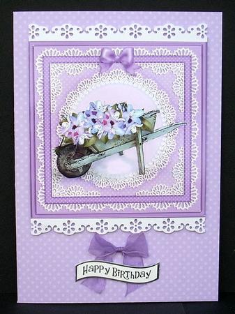 Flower Filled Wheelbarrow Matching Vellum by Joyce Watson