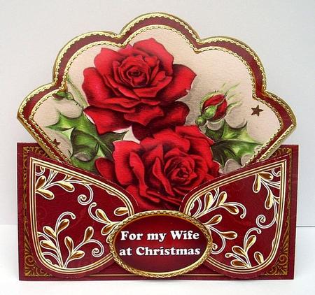 Christmas Roses Wife at Christmas Scallop Trio Kit by Joyce Watson