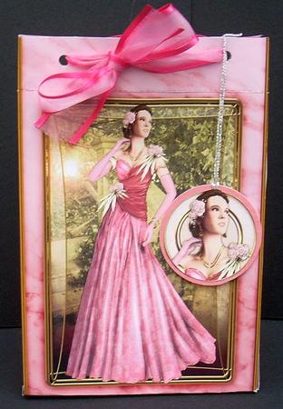 Art Deco Lady Rose Pink Mini Bags by Joyce Watson