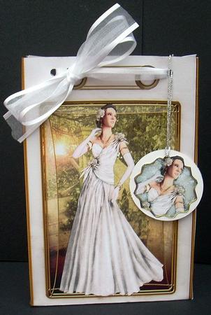 Art Deco Lady Rose Light Silver Mini Bag by Joyce Watson