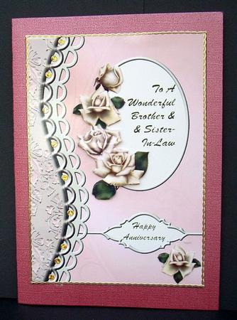 Cream Roses - Brother & Sister-in-law Anniversary by Joyce Watson