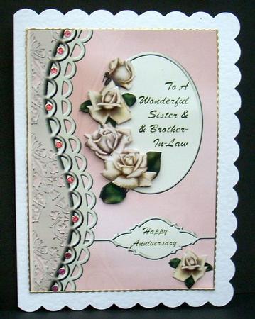 Cream Roses - Sister & Brother-in-law Anniversary by Joyce Watson