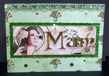 Art Deco Rose Cream Large Dl Mam by Joyce Watson