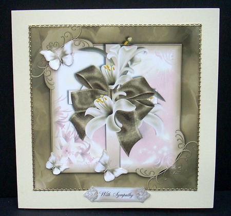 Beautiful Sympathy Cross in Browns and Creams by Joyce Watson