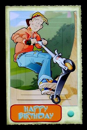 Scooter Dude Pyramid by Joyce Watson
