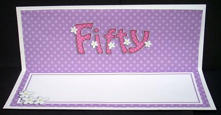50th Birthday Large Dl Matching Large Dl Insert by Joyce Watson