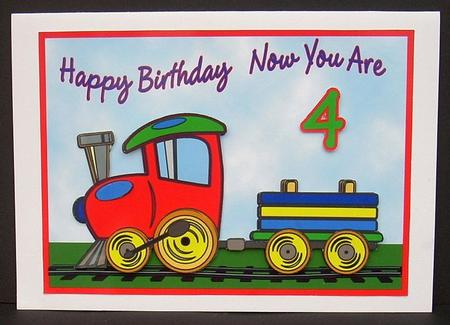 Birthday Train Age Card 1-10 by Joyce Watson