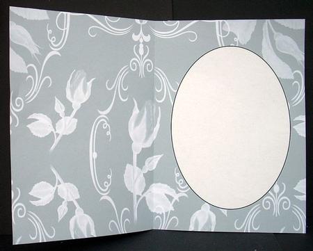 Grey and White Rose Insert 2 by Joyce Watson