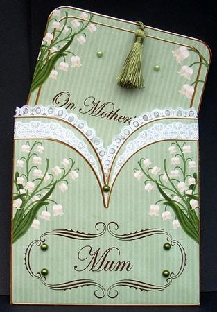Lily of the Valley Mum Vintage Pocket Pull Card Kit by Joyce Watson