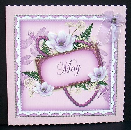 Lilac Magnolia May 8in Vintage Decoupage Topper by Joyce Watson