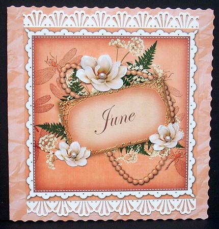 Borange Magnolia June 8in Vintage Decoupage Topper by Joyce Watson
