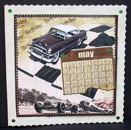 May Car Birthday 5in One Corner Stacker by Joyce Watson