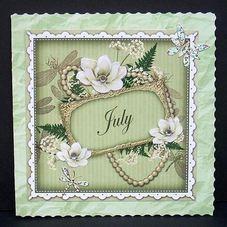 Olive Magnolia July 8in Vintage Decoupage Topper by Joyce Watson
