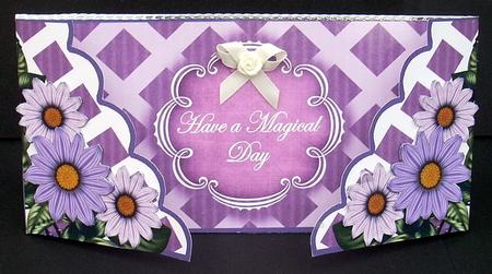 Lilac Daisy Magical Day 3D Lattice Card Kit by Joyce Watson