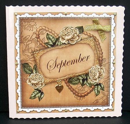 Coffee Roses September 8in Vintage Decoupage Topper by Joyce Watson